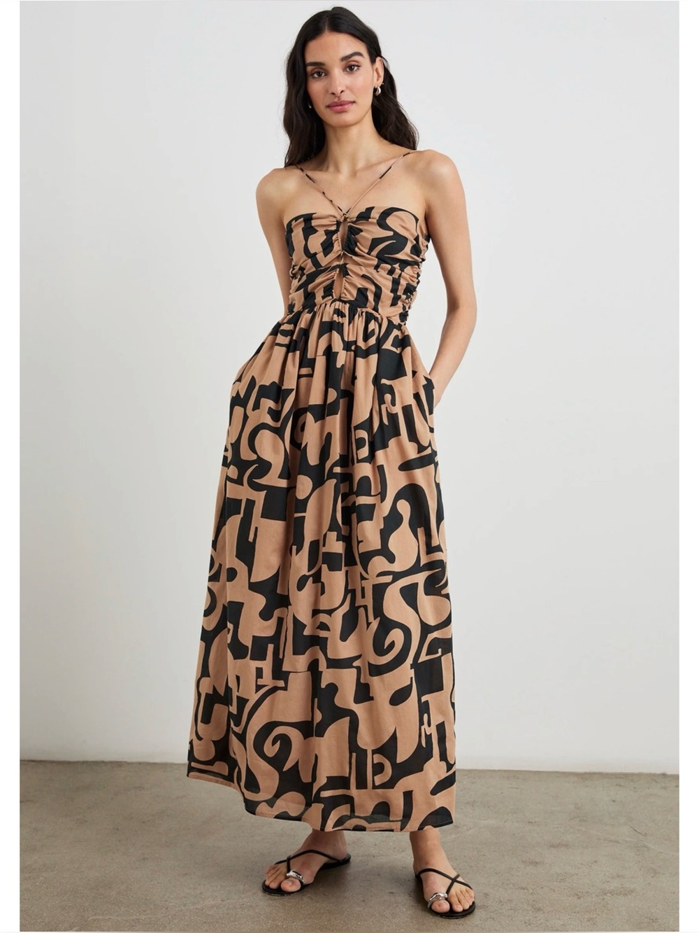 RAILS | Silvia Maxi Dress in Santorini Sand, Size Small